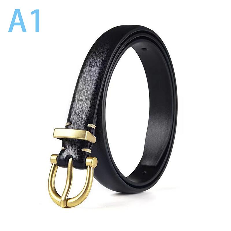 Luxury Designer Women Belt Genuine Leather Female  Metal Belt Buckle Waistband 3 Colors High Quality Trend Belt Lady