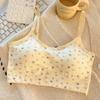 Cotton Sports Bra for Junior High & High School Girls - Seamless, Fixed Cup, Shockproof & Breathable
