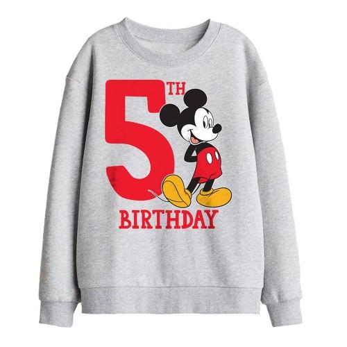 Disney Childrens/Kids Mickey Mouse 5th Birthday Sweatshirt