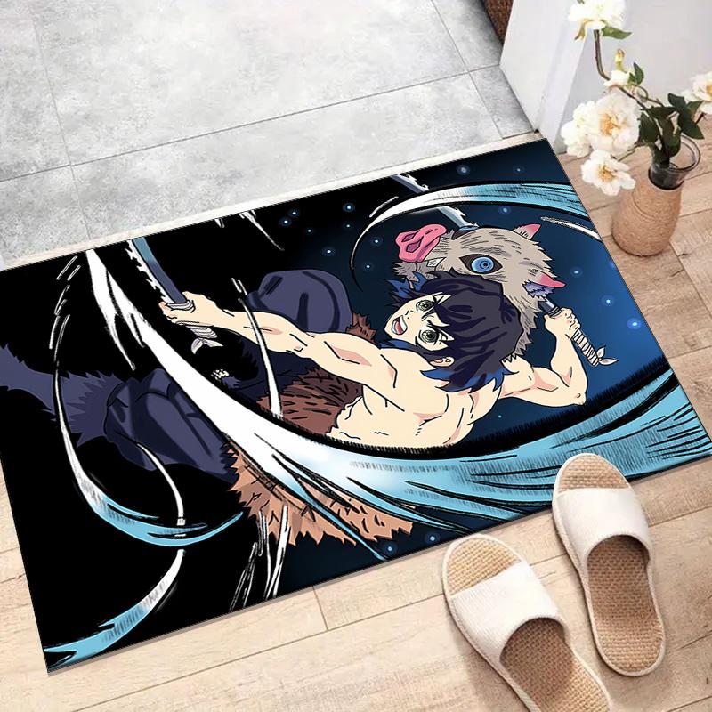 1pc Demon Slayer3 Design Printed Area Rug Carpet for Bedroom Living Room Home Decor Rugs Mat Non Slip Mat Rug for Bedside