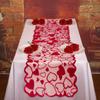 Heart Table Runner Red Lace Love Heart Valentine's Day Dining Decorations Anniversaries Dining Table Runner for Holiday Parties