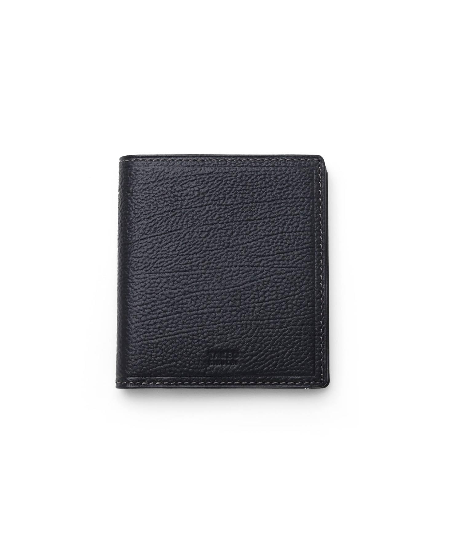 

Takeo Kikuchi Quarter Bill Holder, Bifold Wallet, No Coin Pocket, Cowhide Leather, Men s, No. 742633, Black
