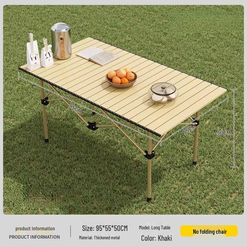 Portable Folding Outdoor Camping Table – Egg Roll Design for Picnic and Barbecue.