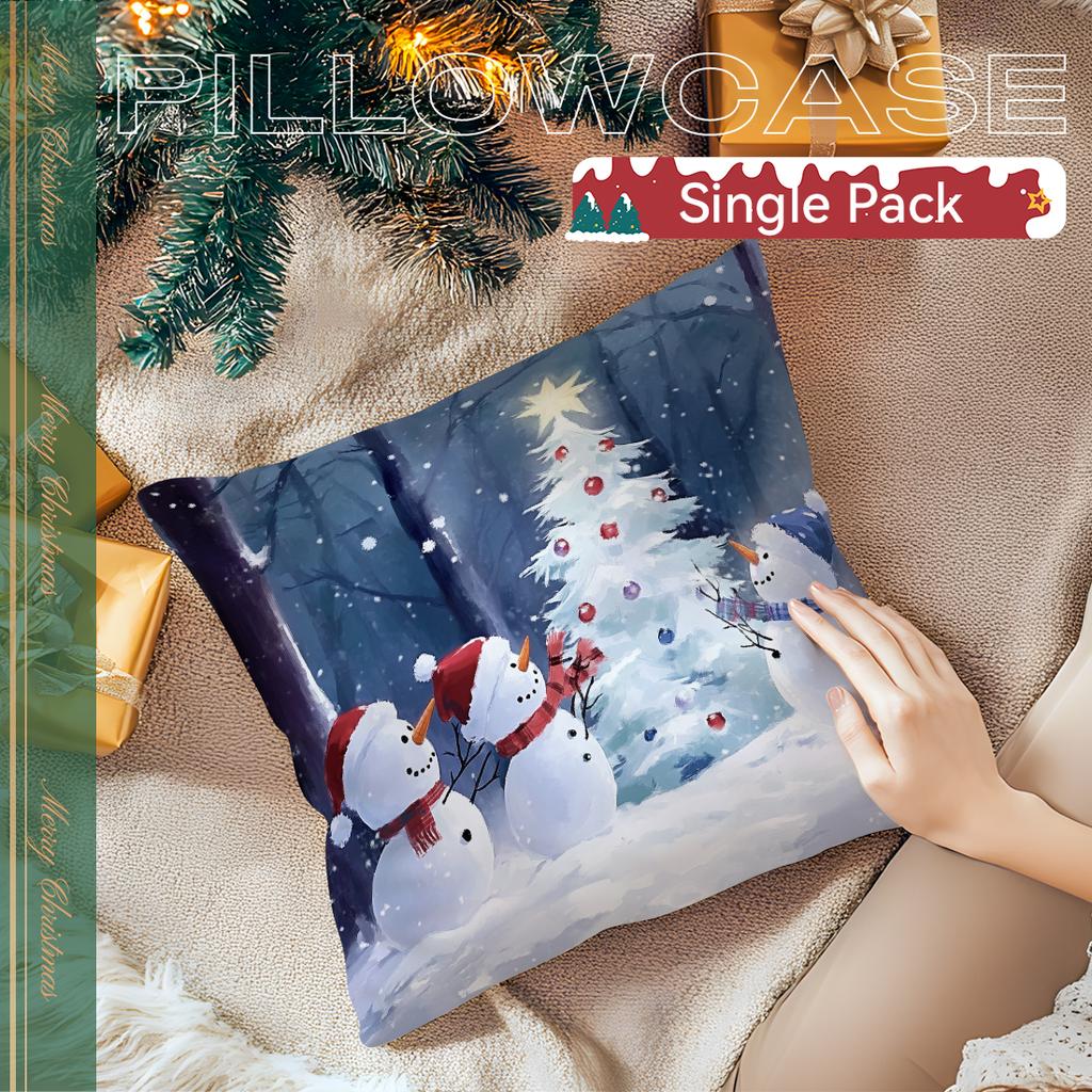Retro Christmas Stylecushions Pillowcase Polyester Cushion Cover Throw Pillow Sofa Decoration Pillowcover Home Decor