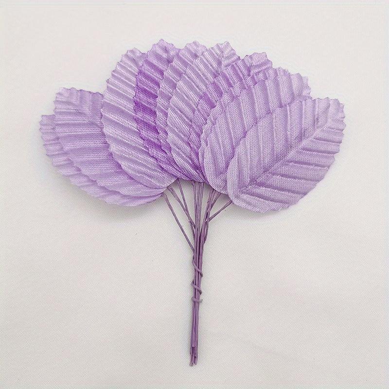 

Vivid Fabric Artificial Leaves with Stems - Wired Artificial Leaves in Different Colors for DIY Bouquets, Wreaths, and Home Wedding Decorations