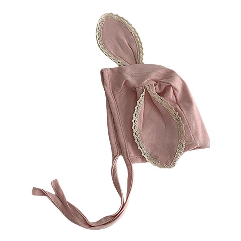 Newborns Cotton Bonnet Hat with Earflaps and Chin Ties, Breathable Baby Fetal Caps Comfortable Toddlers Warm Hat