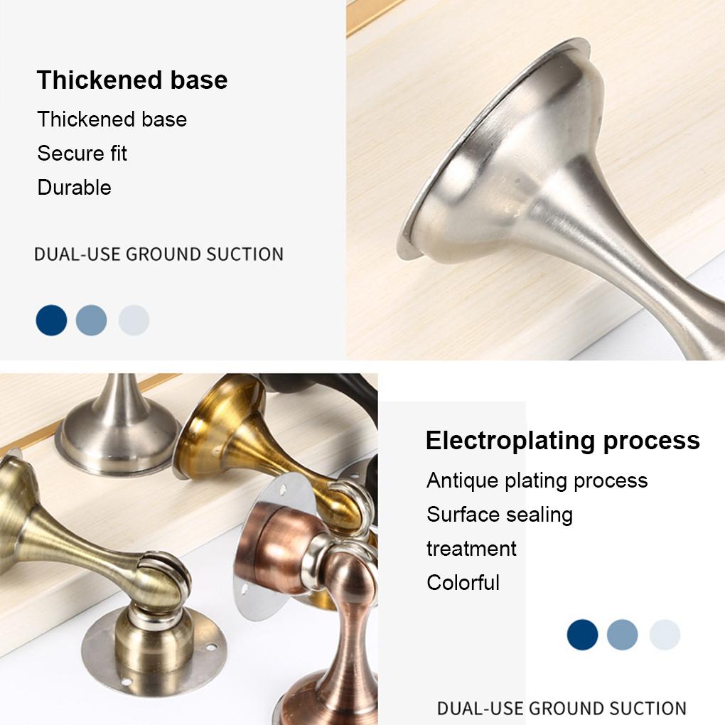 Door Stopper Steel Wind-Proof Anti-rust Doorstop Water-proof Stronger Indoor Furniture Hardware Bathroom Toilet Bedroom