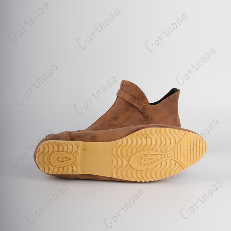 Renesanční Středověké Pánské Boty Vikinského Rytíře Prince Vinobraní Hnědé S Přezkou Kožené Boty Krátké Ploché Boty Cosplay Pirátský Kostým