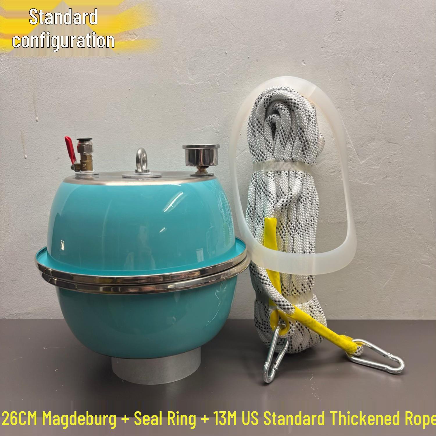 Large Magdeburg Vacuum Suction Tug-of-War Atmospheric Pressure Demonstrator Set 30CM