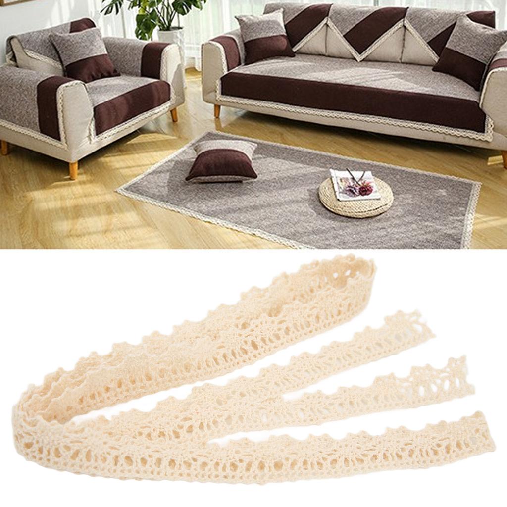 Lace Ribbon DIY Cotton White Net 1.4cm Width 20 Yards Exquisite Lace Trim for Curtain Clothes Tablecloth Decoration