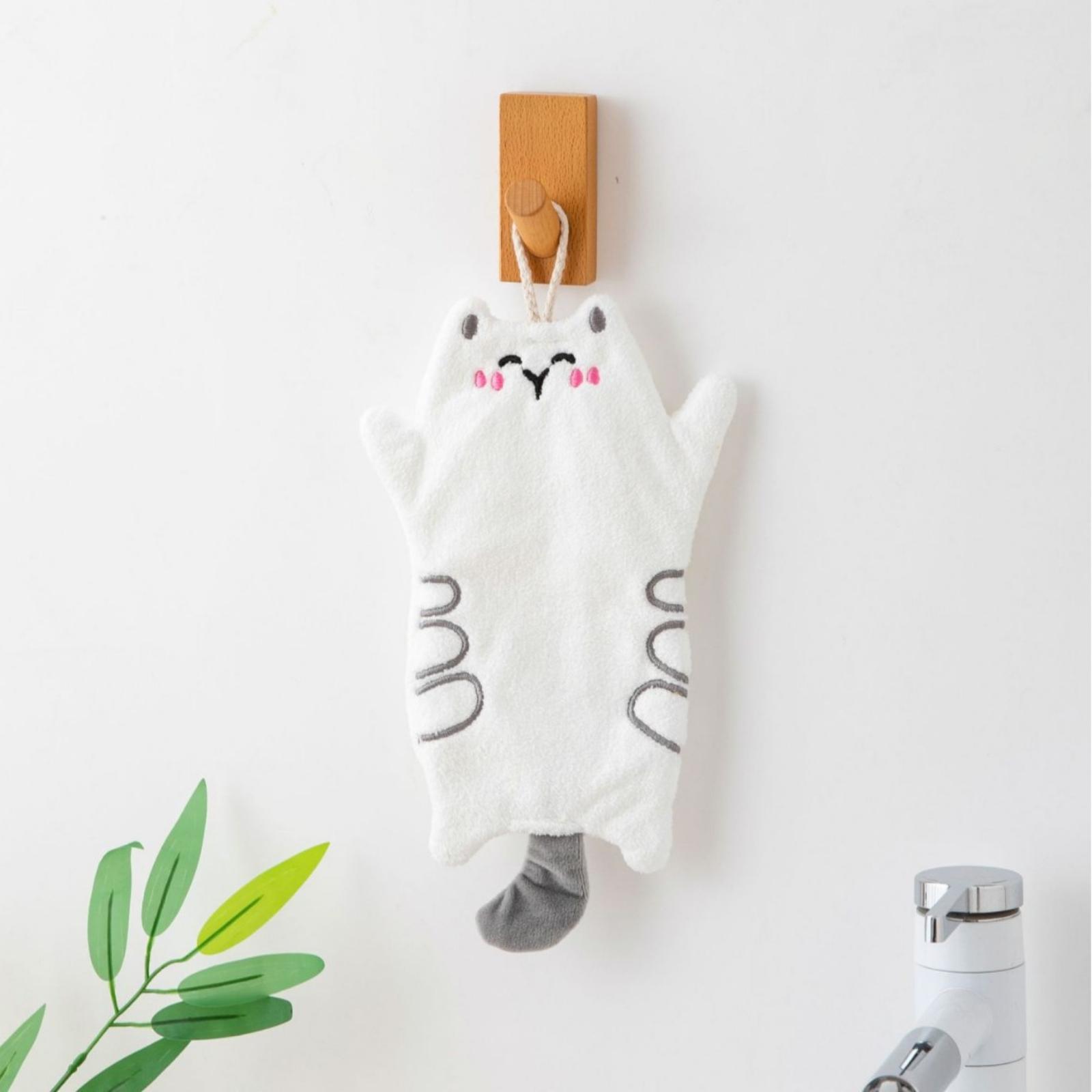 Коралловый велюровый мультяшный ручной полотенец One Size