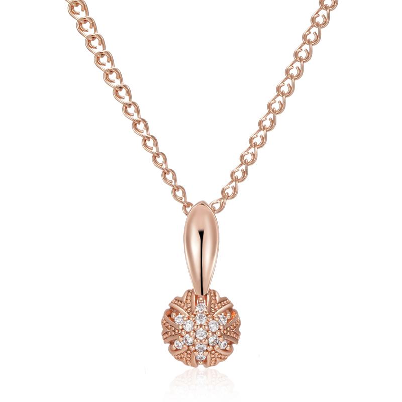 

Уникальное ожерелье с подвеской в виде хрустального цветка для женщин, роскошное, цвета розового золота, с натуральным цирконом, винтажная бижутерия