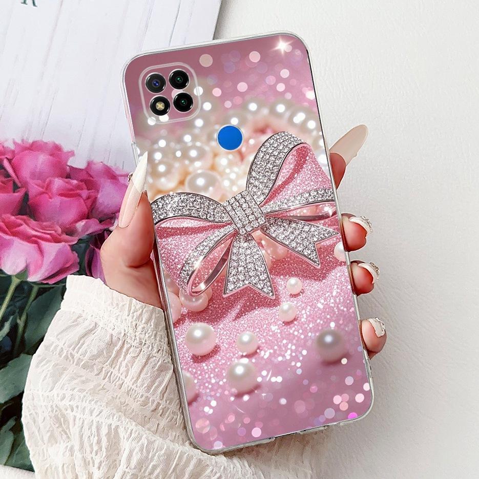For Xiaomi Redmi 9C Case 6.53'' Cute Love Heart Painted Cover Soft Slim Phone Case For Xiaomi Redmi 9C NFC Redmi9C Fundas Bumper