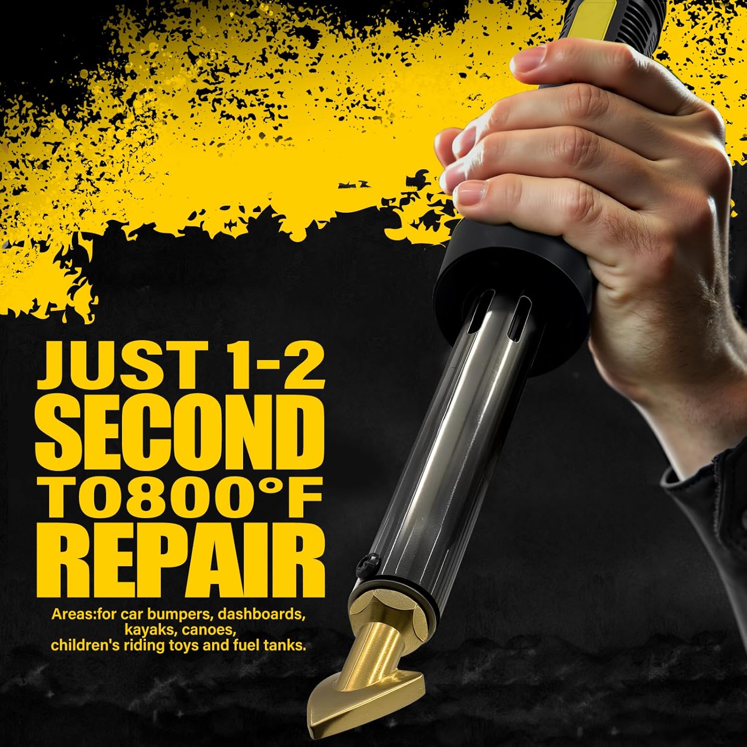 

110V-100W Deluxe Plastic Welder, Plastic Welding Repair Iron Kit for Car Bumper Dashboard Kayak Canoe Tank Repairs United States