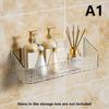 Wandmontierte Dusch-Shampoo-Ablagen Regale Organizer Bohrfrei Abnehmbar Transparentes PET-Material Badezimmer-Ablageregal