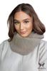 Sappho Women' Set Hat with Snood, Dark Beige Color