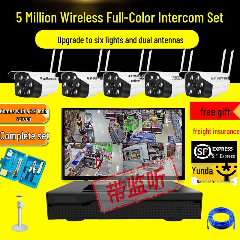Commercial HD Wireless Indoor/Outdoor Camera Set with Remote Mobile Monitoring