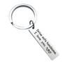 Drive Safe Keychain: Stainless Steel 'I Love You' Message