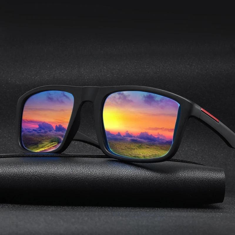 

Модные новые мужские поляризованные солнцезащитные очки женские солнцезащитные очки для путешествий на открытом воздухе винтажные квадратные сверхлегкие спортивные очки для мужчин