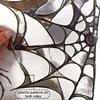 2D Flat Halloween spider web holiday decoration bedroom windowsill stickers double-sided printing visible electrostatic  film