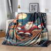 1Pc Santa Claus Moonlight Blanket Soft And Comfortable Casual Warm Camping Travel Christmas Halloween Gift M921245