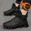 Herren Warme Winterstiefel mit Fleecefutter Stoßdämpfung Hohe Schneeschuhe Rutschfest Wasserdicht Outdoor Bequeme Knöchelhohe Stiefel