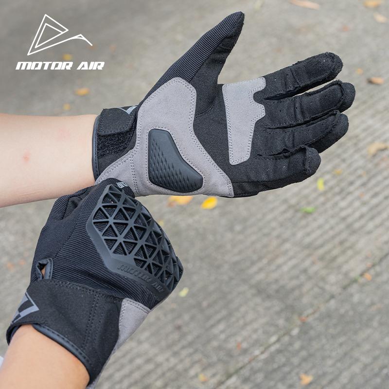 New Motorcycle Gloves Riding Gears Summer Breathable Grid Leather Joint Protection Equipment Non-slip Wear-resistan Touch Screen