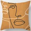 Brown Geometric Print Square Pillowcase Home Goods Car Sofa Cushion Cover