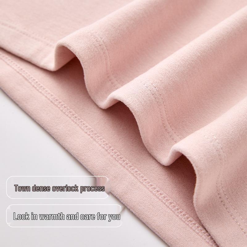 Damen Verdicktes Reines Baumwoll Antibakterielles Rundhals Slim Fit Warmes Base Layer Oberteil