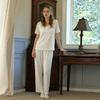 Modal Cotton Pajamas Women's Summer High-end Sense European and American with Chest Pads Can Be Worn Outside Loungewear Suit