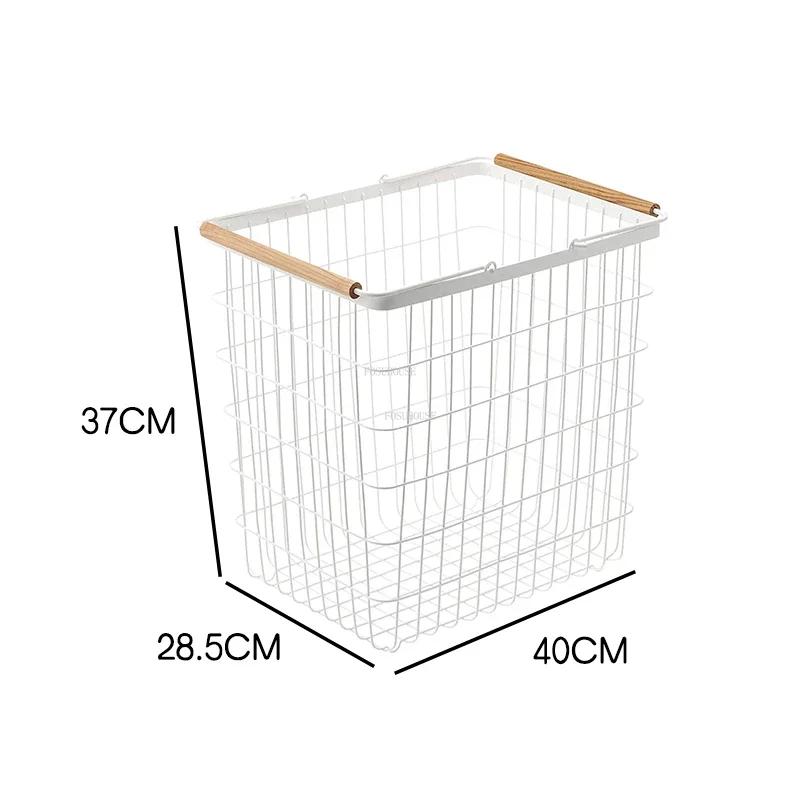 For Laundry Baskets Iron Dirty Clothes Basket with Wheels Change Clothes Basket Household Bathroom Double Layer Storage Shelf