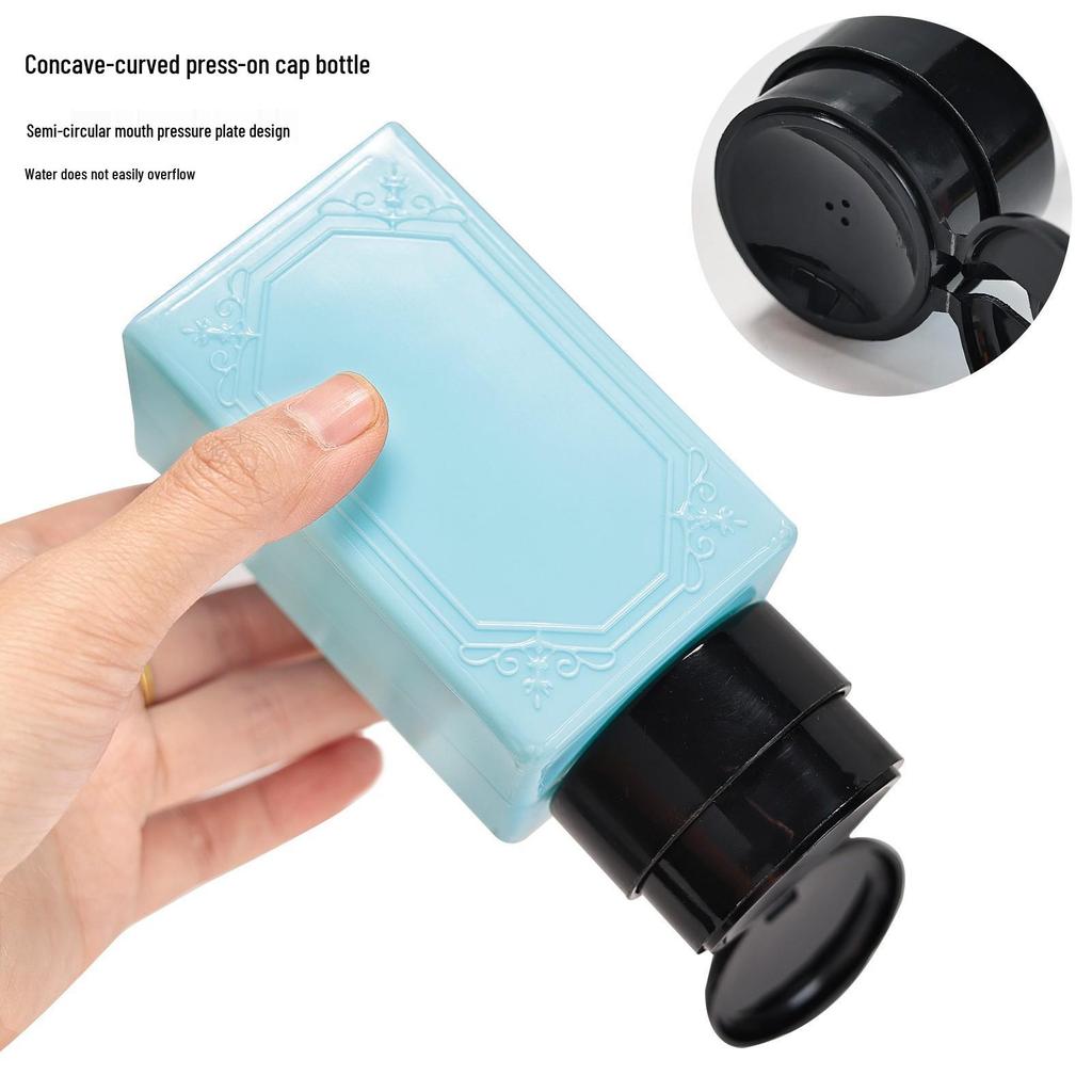 Nail Polish Remover Pump Bottle for Nail Salons - Press Bottle for Liquids and Makeup Dispensing.