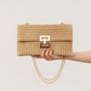 Women Straw Woven Handbag Versatile Beach Handbag Simple Clutch Envelope Purse Female Chain Crossbody Shoulder Bag MIT