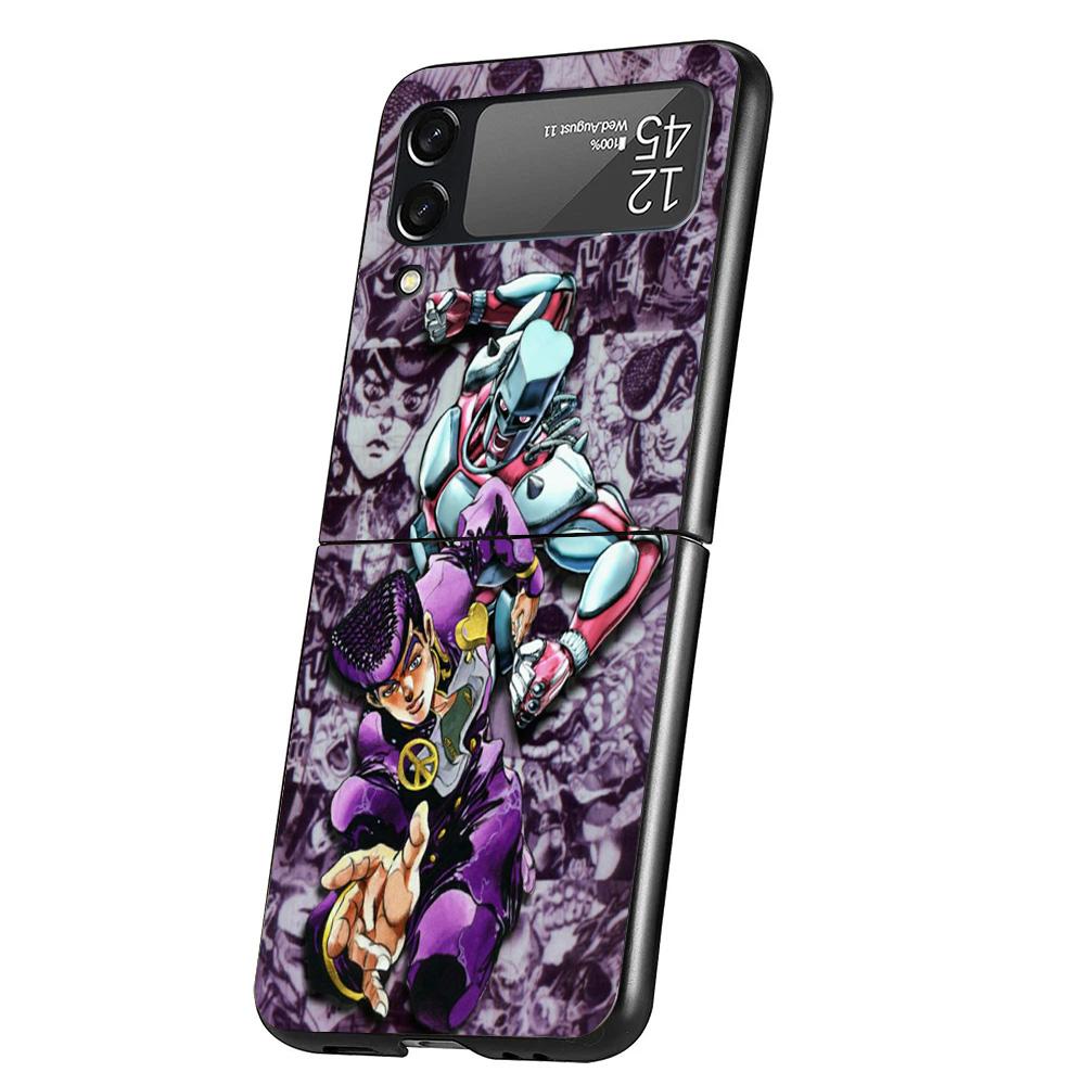 

JoJo Bizarre Adventure Anime Case Phone Cover for Samsung Galaxy Z Flip 7 6 5 4 3 5G ZFlip7 ZFlip6 ZFlip5 ZFlip4 ZFlip3 Black Fu Samsung Z Flip 3