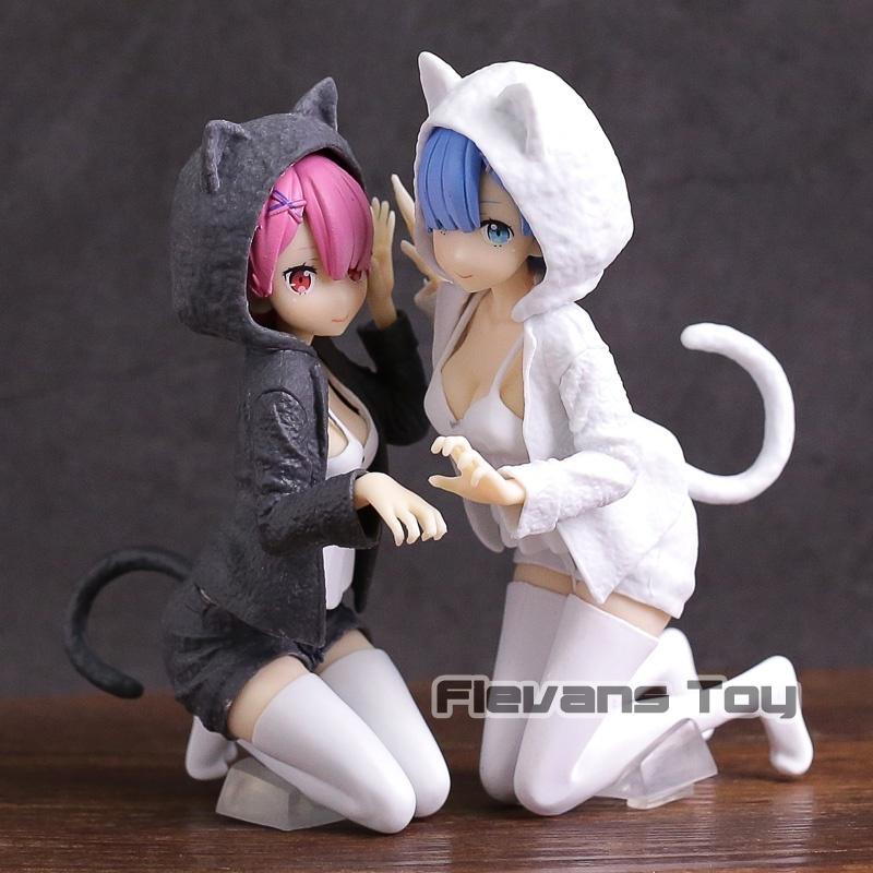 Figurine Rem Et Ram Re:Zero – Version Chat – 21 Cm En PVC – Collection Anime Et Décoration D’intérieur - 12