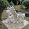 European Creative Angel Flower Pot for Succulents - Outdoor Garden Resin Sculpture Ornament