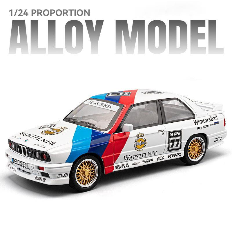 1/24 BMW M3 Sport EVO Alloy Sports Car Model Diecasts Metal Track Racing Car Vehicles Model Sound Light Simulation Kids Toy Gift