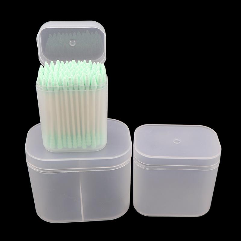 Makeup Cotton Swab Storage Box: Single/Double Compartment, Plastic PP Box for Lipstick and Remover Wipes