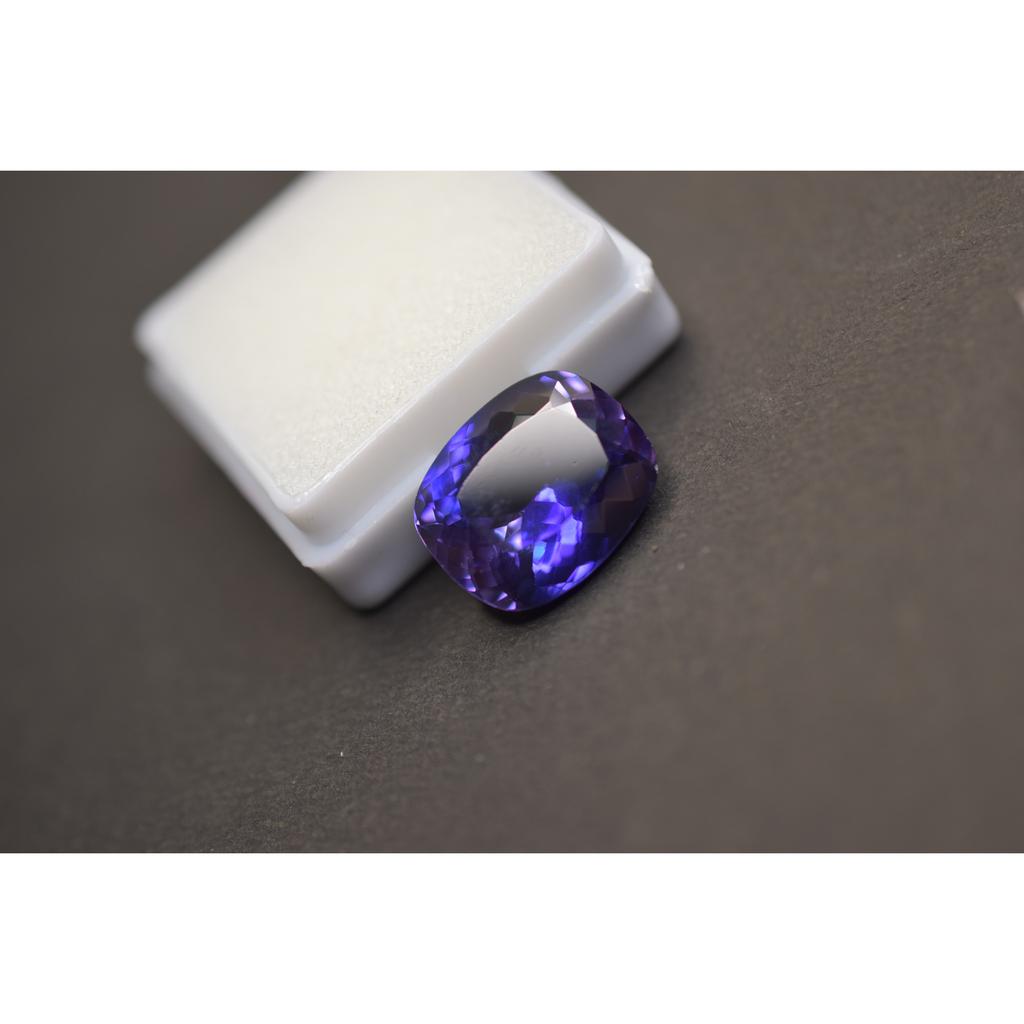 Natural Purple Sapphire Loose Gemstone Quality 12.35 ct Treated Verified Cushion for Jewelry Designs