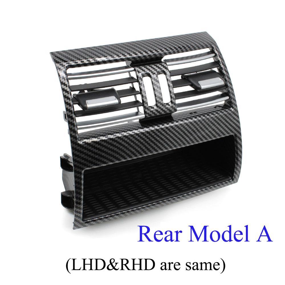 Carbon Fiber Front Rear Left Right Chromed AC Vent Grille Outlet Cover Panel For BMW 5 Series F10 F11 F18 520 525 528 530