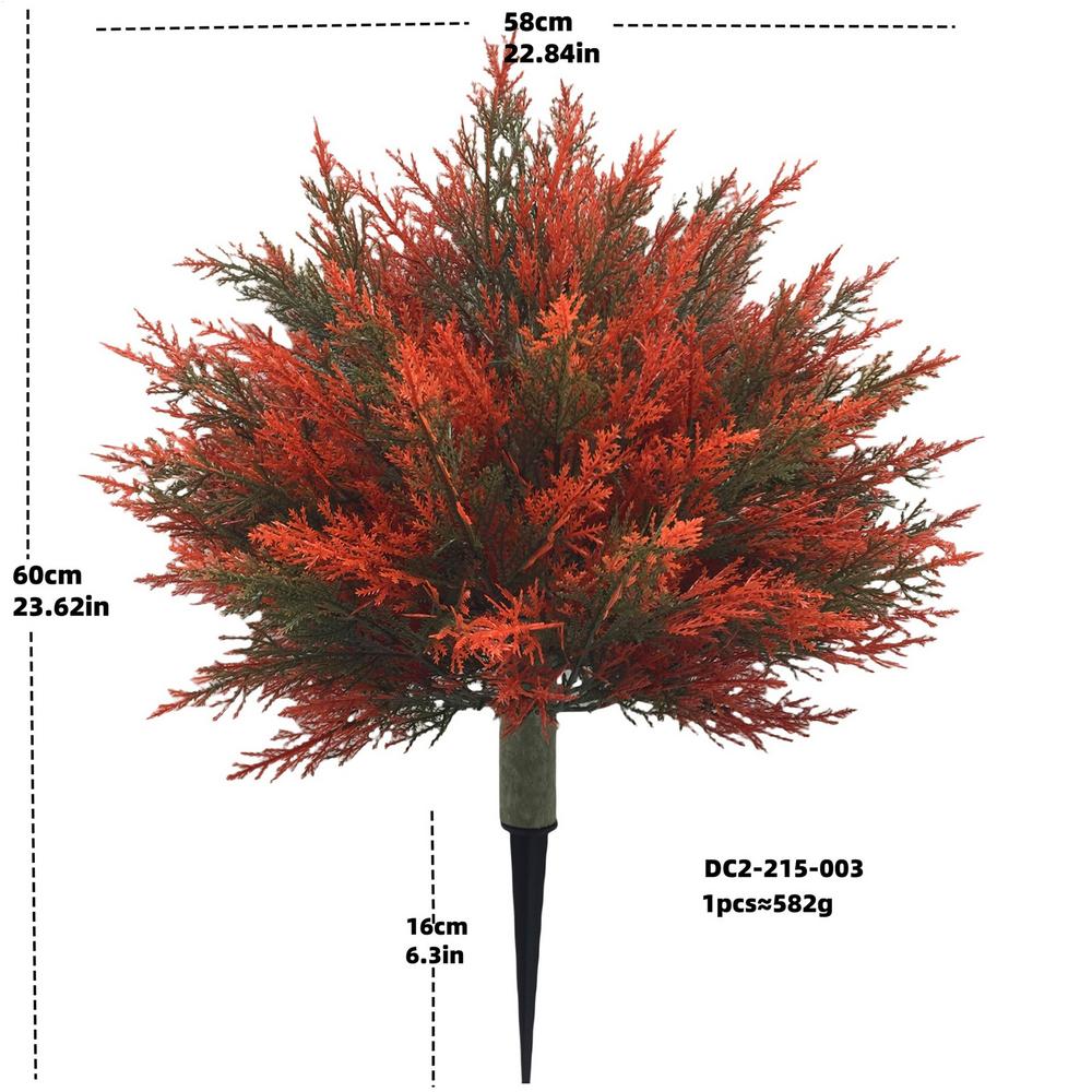 Faux Cedar Tree Realistic Trees For Home Porch Decor Easy Maintenance 24-inch Tall Artificial Plants For Yard Lawn Porch