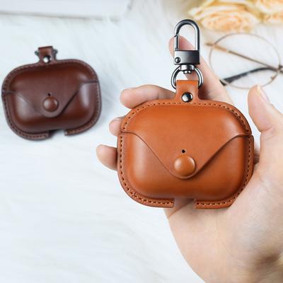 Funda protectora a prueba de polvo, absorción de golpes, cobertura completa, auriculares inalámbricos, Funda de piel sintética para la serie AirPods