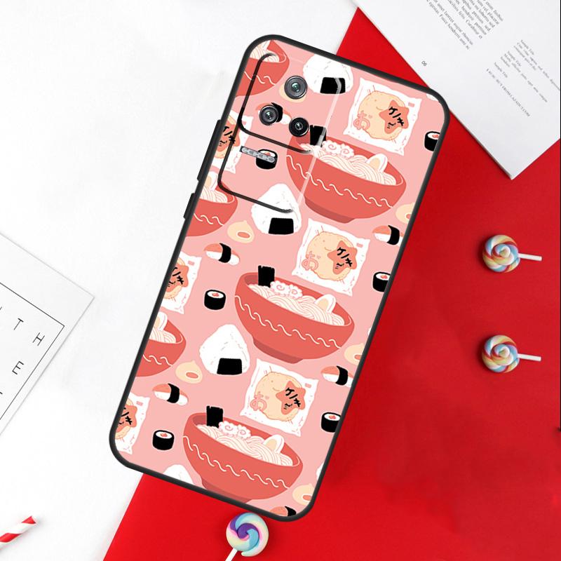 Sushi Maki Rice Kitchen Food Cute Cover For Xiaomi 11T 12T 13T 14T Pro 13 14 15 Ultra POCO X7 Pro X3 X5 X6 F5 F6 M6 Pro Case