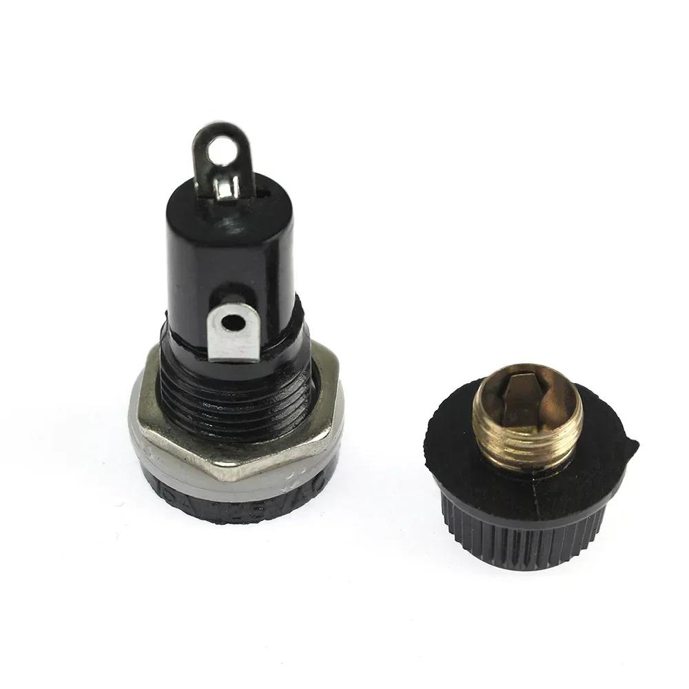 5PCS 5x20MM 6x30MM Glass Fuse Holders 5*20 6*30 Insurance Tube Socket Fuse Holder for insurance Panel Mount Fuse Holder