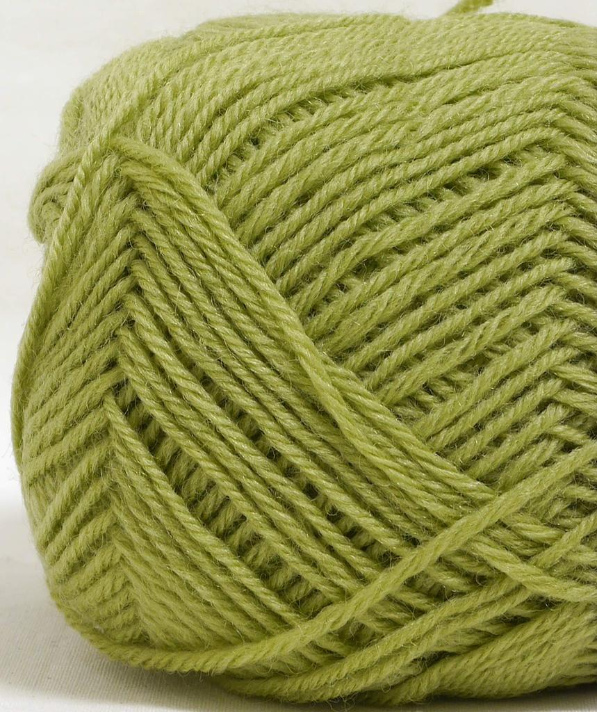Hamanaka Pure Wool Fingering Weight Color 22 40g Set of 5 0012 Yarn, (Yellow-Green), (approx. 160m), Balls,