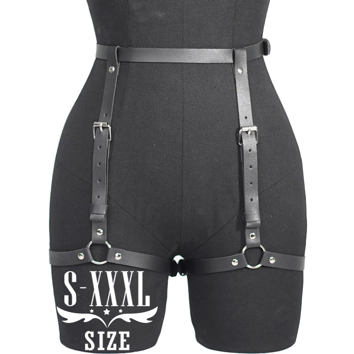 Women S Plus Size Belt Punk Pu Leather Thigh Harness, Pu Leather Garter Belt, Plus Size Waist Harness, Rave Outfit Leg Harness.