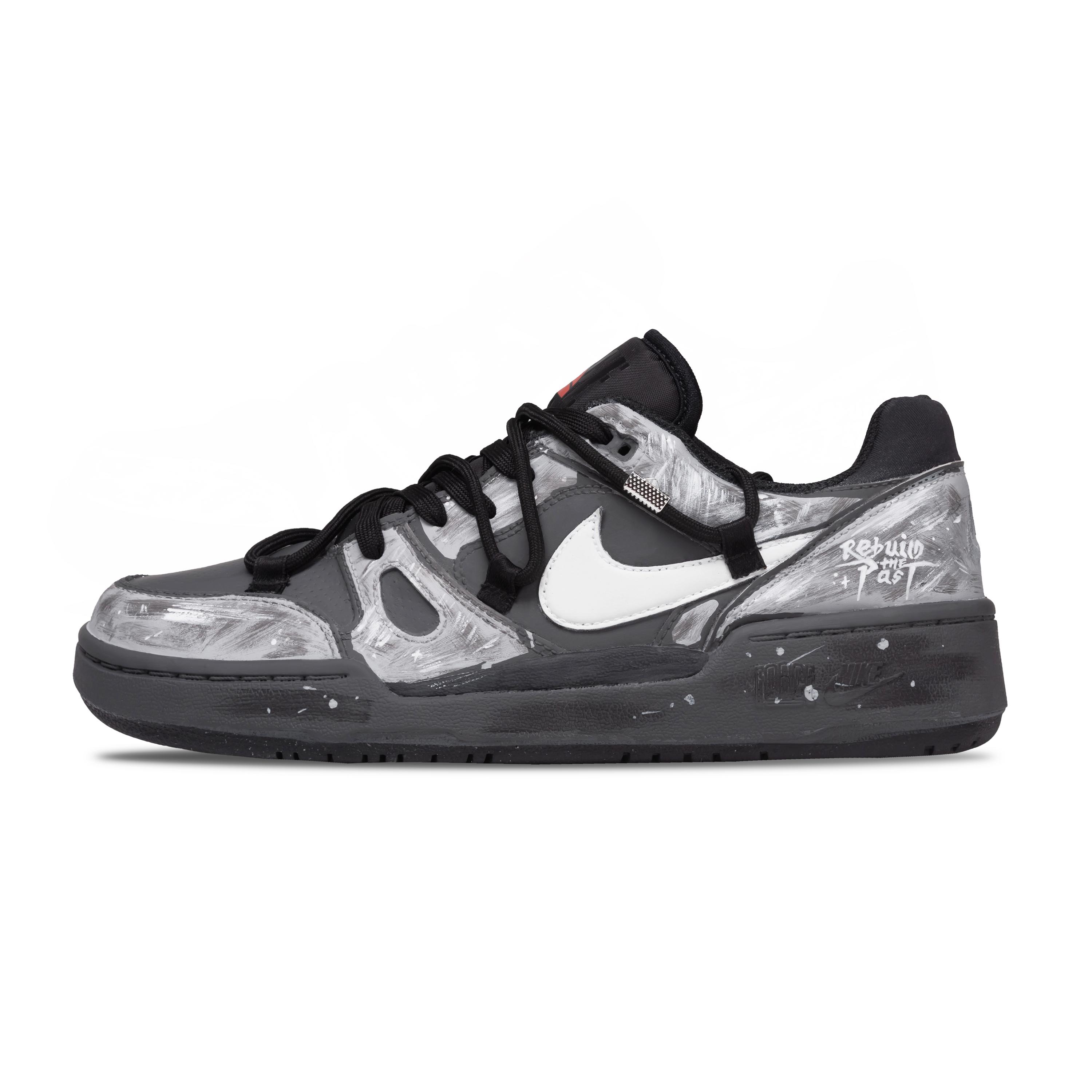 

Nike Full Force Cushioning Low top Skateboard Shoes Men s Black Gray FB1362-101(Team216-) 44.5