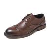 Men's Leather Shoes Men's Spring and Autumn New Men's British Business Dress Brock