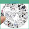 Premium Silver Sulfate Sticker 66 Pieces Of High-quality Pvc Waterproof Decals For Diy Guitar Phone Skateboard And Bicycle Adhesive And Stylish
