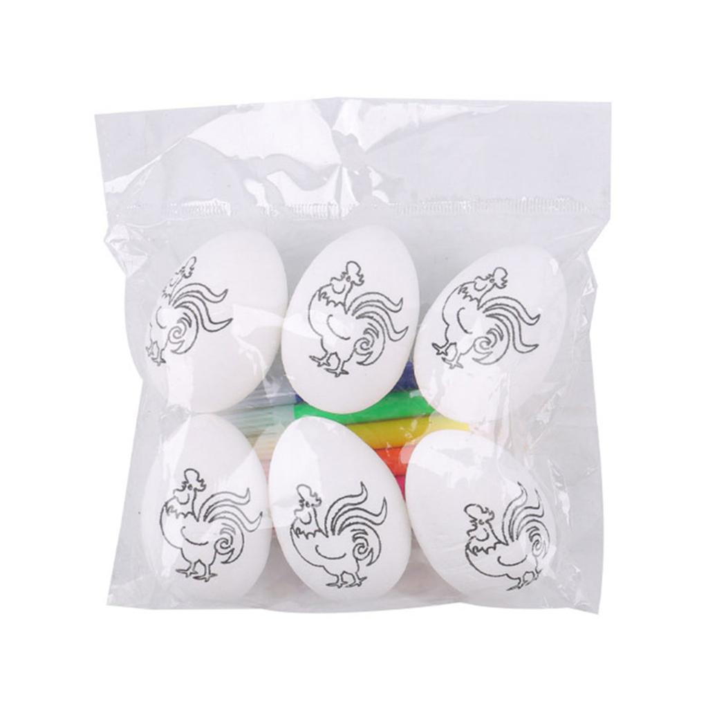 5pcs Sturdy Foam Easters Eggs For Painting And Decorating Portable for Family Activities and Easters Celebration